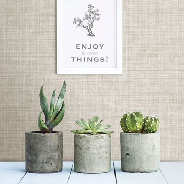 Show details for Tuckernuck Neutral Linen Wallpaper