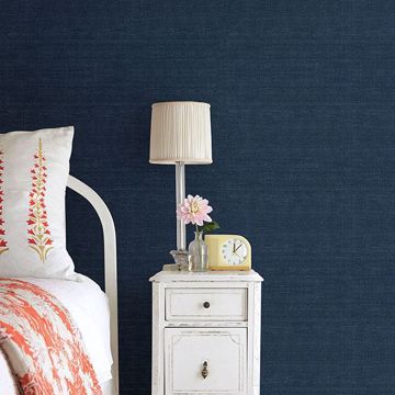 Show details for Peninsula Navy Sisal Grasscloth Wallpaper