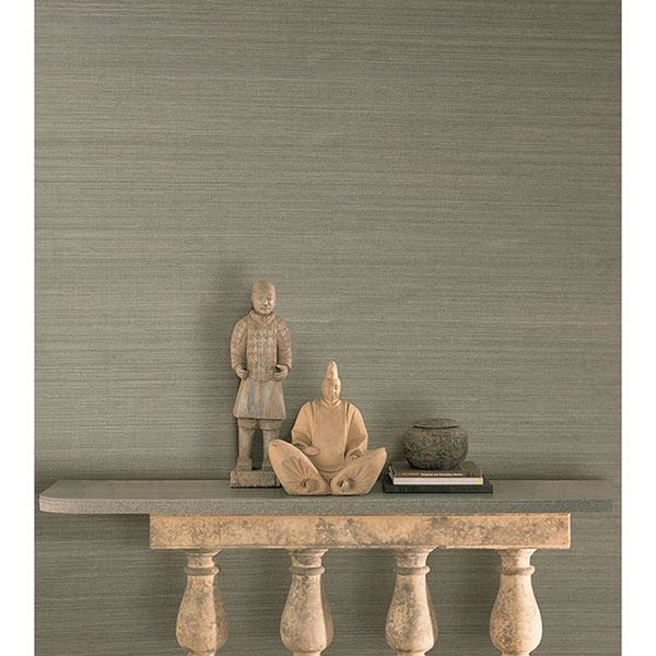 273254752 Salisbury Grey Grasscloth Wallpaper by James