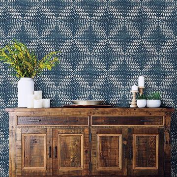 Show details for Ethos Sapphire Abstract Wallpaper