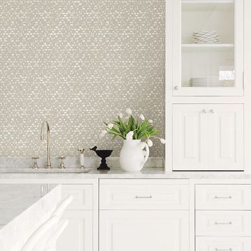 Show details for Blissful Bone Harlequin Wallpaper