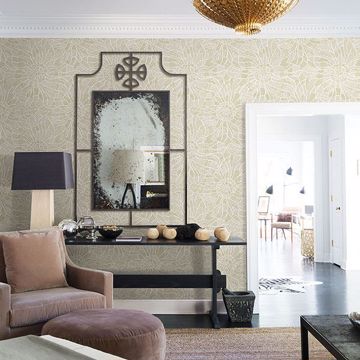 Show details for Daydream Honey Abstract Floral Wallpaper