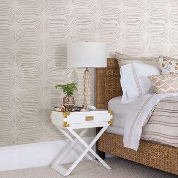Show details for Zephyr Grey Abstract Stripe Wallpaper
