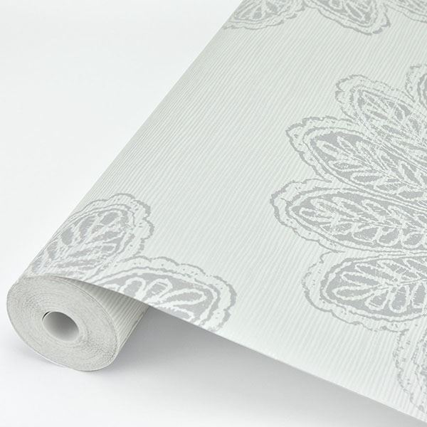 279324747 Sol Light Grey Medallion Wallpaper by A Street Prints