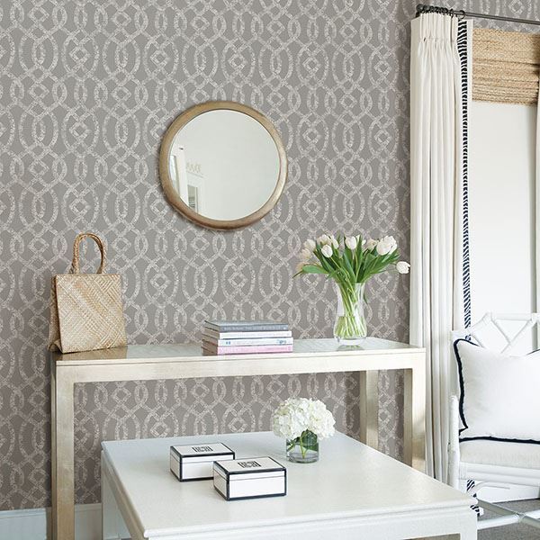 279324725 Ethereal Grey Trellis Wallpaper by A Street Prints