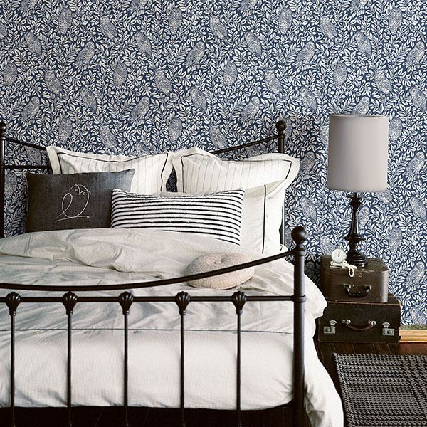 311512412 Parliament Navy Owl Wallpaper by Chesapeake