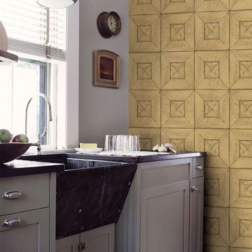 Show details for Avery Wheat Wood Wallpaper