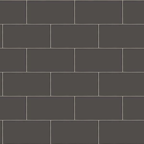 Picture of Freedom Black Subway Tile Wallpaper 