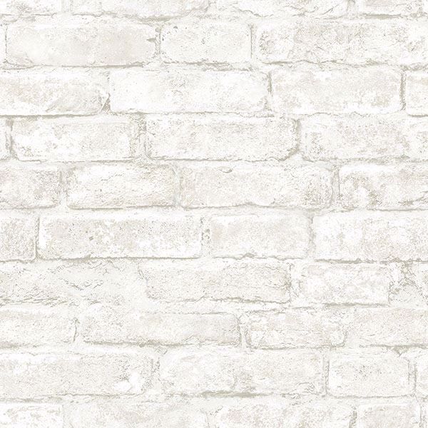 Picture of Arlington Off-White Brick Wallpaper 