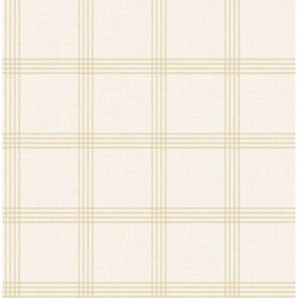 Picture of Twain Wheat Plaid Wallpaper