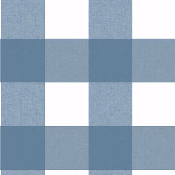 Picture of Amos Blue Gingham Wallpaper