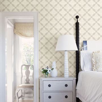 Show details for Justice Light Grey Quilt Wallpaper