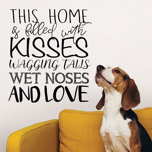 Picture of Wagging Tails and Wet Noses Wall Quote Decals