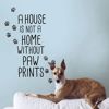 Picture of Home With Paw Prints Wall Quote Decals
