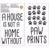 Home With Paw Prints Wall Quote Decals