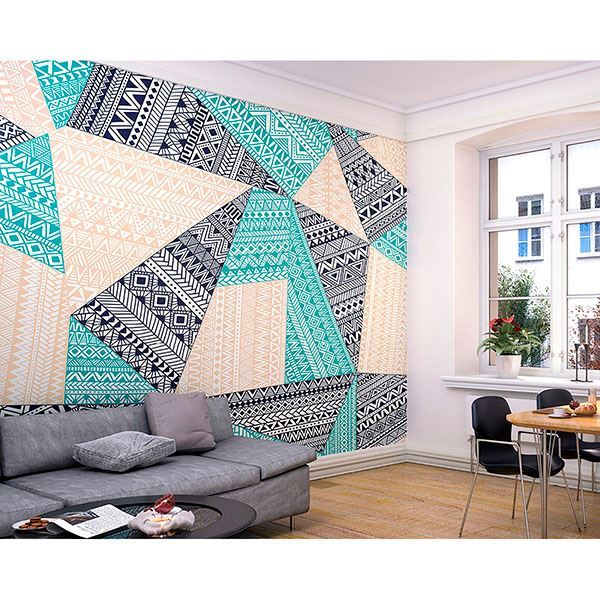 WALS0282 Layered Geometric Wall Mural by ohpopsi
