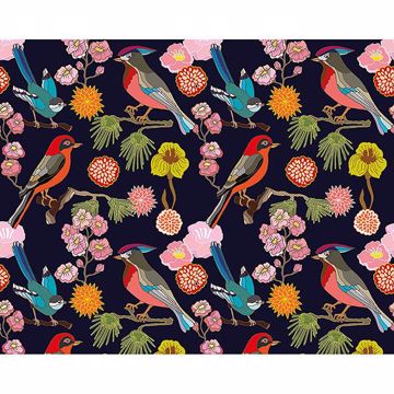 Show details for Floral Birds Wall Mural