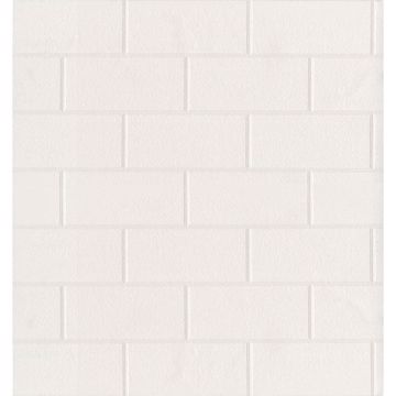 Show details for Barclays Paintable Paintable White Tile Wallpaper