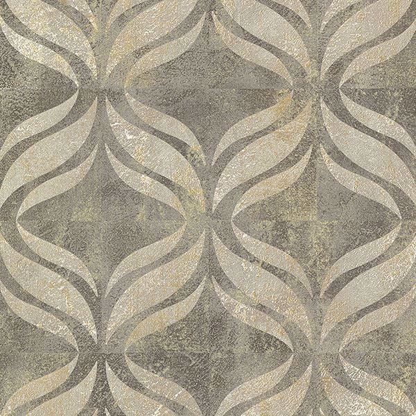 Picture of Beallara Taupe Ogee Wallpaper 