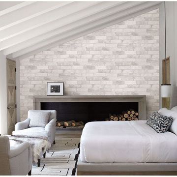Show details for Bushwick Off-White Reclaimed Bricks Wallpaper