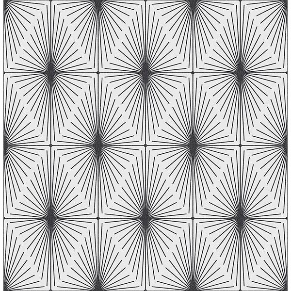 Picture of Draper Black Geometric Wallpaper 