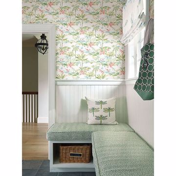 Show details for Ibis Green Lagoon Wallpaper