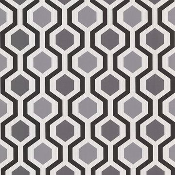 Picture of Kelso Black Geometric Wallpaper 