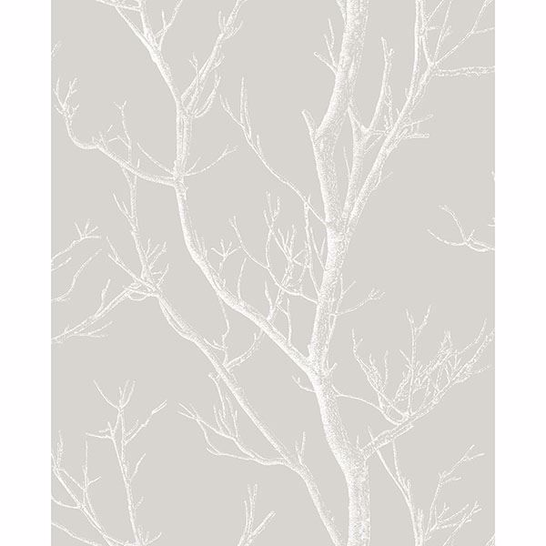 Picture of Laelia Light Grey Silhouette Tree Wallpaper 