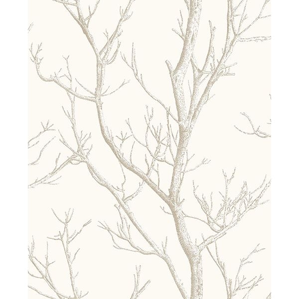 Picture of Laelia White Silhouette Tree Wallpaper 