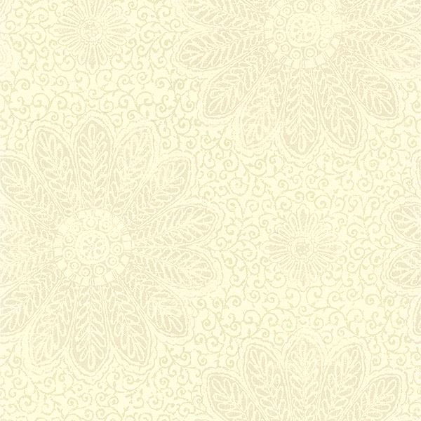 Picture of Oxalis Neutral Floral Scroll Wallpaper