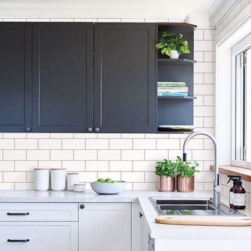 Show details for Parkway Off-White Subway Tile Wallpaper