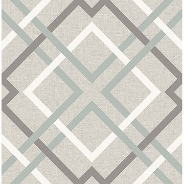 Picture of Tuvalu Taupe Plaid Wallpaper 