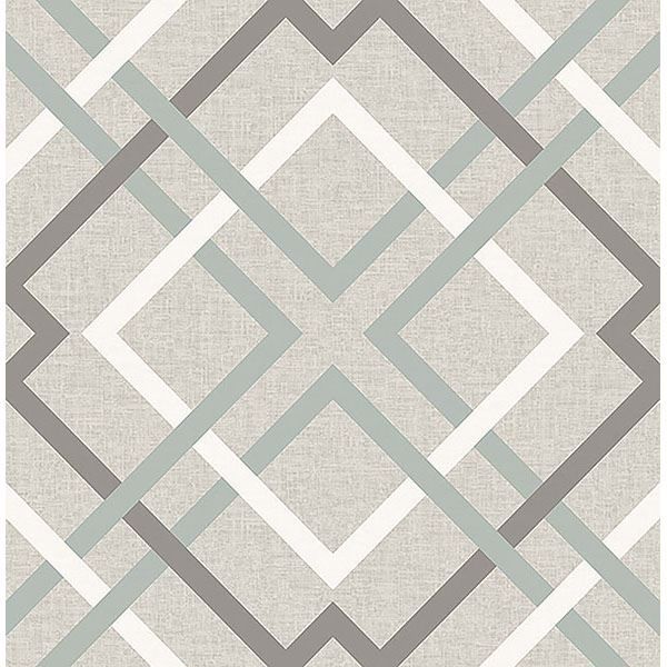 Picture of Tuvalu Taupe Plaid Wallpaper 