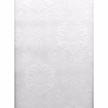Show details for Plouf Paintable Damask  Wallpaper