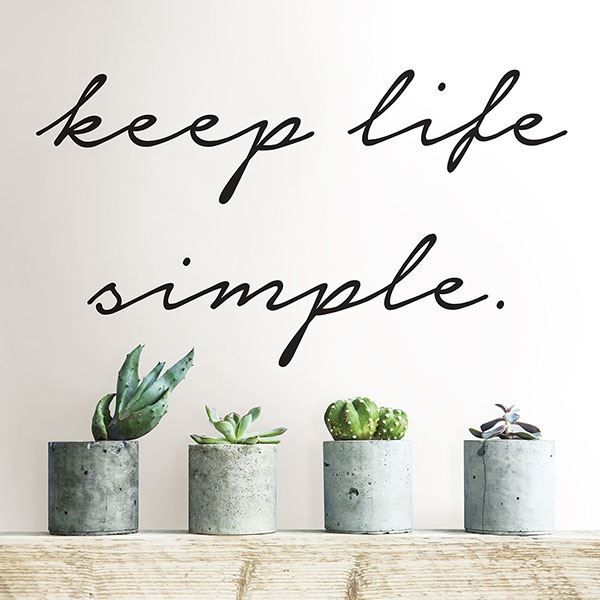 Picture of Keep Life Simple Wall Quote Decals
