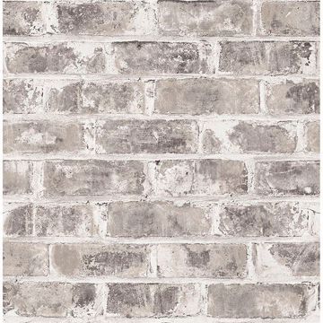 Show details for Jomax Grey Warehouse Brick Wallpaper