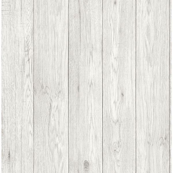 UW24769 - Mammoth White Lumber Wood Wallpaper - by Brewster