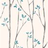 Ingrid Blue Scandi Tree Wallpaper