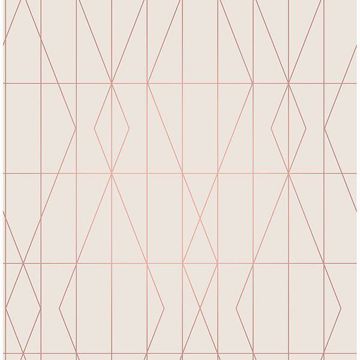 Show details for LeVeque Cream Deco Diamond Geo Wallpaper