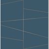 Fairmont Blue Deco Fracture Wallpaper
