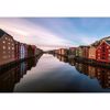 Picture of Colorful Houses At The River In Norway Wall Mural 