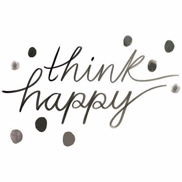 Show details for Think Happy Wall Quote Decals