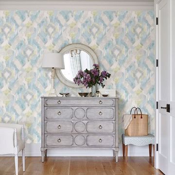 Show details for Mirage Aqua Wallpaper by Sarah Richardson