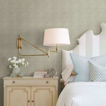 Show details for Ziggity Meadow Faux Grasscloth Wallpaper by Sarah Richardson