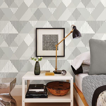 Show details for Mod Peaks Platinum Wallpaper by Sarah Richardson