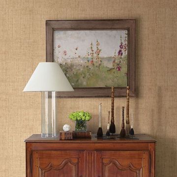 Show details for Caviar Beige Basketweave Wallpaper