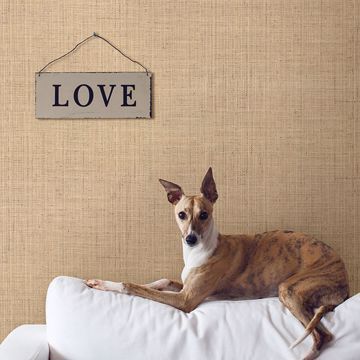 Show details for Tiki Beige Faux Grasscloth Wallpaper