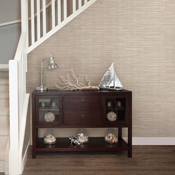 Show details for Bay Ridge Honey Linen Texture Wallpaper