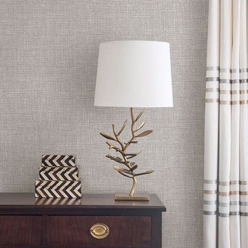 Show details for Bohemian Bling Pewter Woven Texture Wallpaper