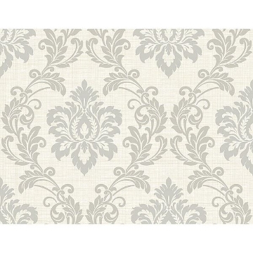 Picture of Adela Ivory Twill Damask Wallpaper